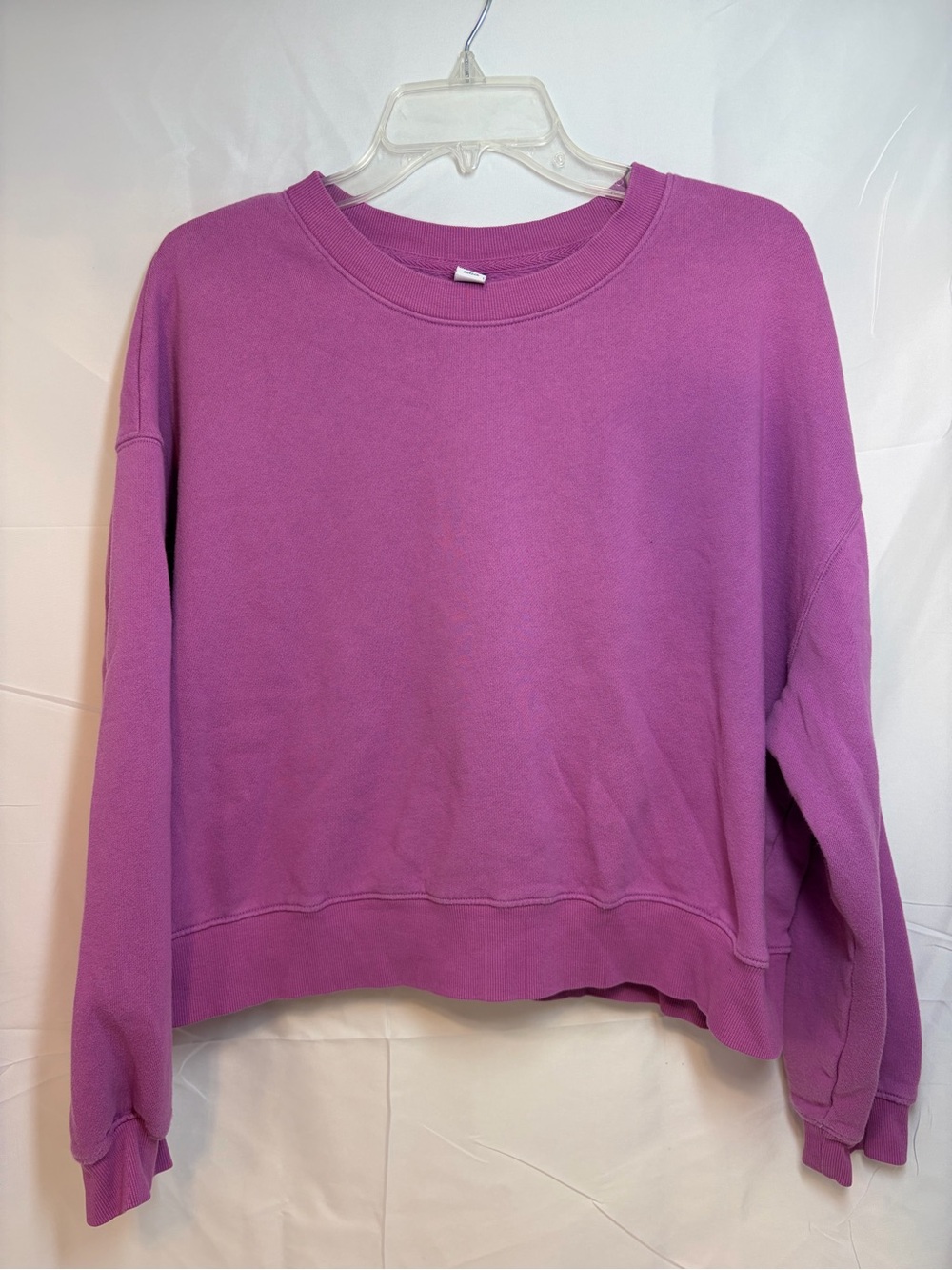 Old Navy Women's Cropped Crewneck Sweatshirt in Purple Size XL